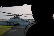 U.S. Marine Corps Gunnery Sgt. Taylor Gunderson, an aircrew chief with Marine Light Attack Helicopter Squadron 773, 4th Marine Aircraft Wing, Marine Forces Reserve, awaits takeoff for a flyover for Marine Week Nashville in Nashville, Tennessee, June 1, 2025. Founded on November 10, 1775, the United States Marine Corps has served our nation honorably in every clime and place for 250 years. Throughout 2025, Marines across the globe will celebrate the 250th birthday of the Corps, commemorating, service, sacrifice, and priding themselves on living ‘Semper Fidelis’ or ‘Always Faithful’ to their nation and to each other. Gunderson is a native of Pennsylvania. (U.S. Marine Corps photo by Cpl. Vincent Needham)