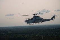 A U.S. Marine Corps AH-1Z Viper helicopter flies in tandem with a UH-1Y Venom helicopter during Marine Week Nashville in Nashville, Tennessee, June 1, 2025. Founded on November 10, 1775, the United States Marine Corps has served our nation honorably in every clime and place for 250 years. Throughout 2025, Marines across the globe will celebrate the 250th birthday of the Corps, commemorating, service, sacrifice, and priding themselves on living ‘Semper Fidelis’ or ‘Always Faithful’ to their nation and to each other. (U.S. Marine Corps photo by Cpl. Vincent Needham)