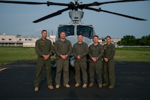 A U.S. Marine Corps UH-1Y Venom helicopter crew, with Marine Light Attack Helicopter Squadron 773, 4th Marine Aircraft Wing, Marine Forces Reserve, pose for a group photo after conducting a flyover for Marine Week Nashville, in Nashville Tennessee, June 1, 2025. Founded on November 10, 1775, the United States Marine Corps has served our nation honorably in every clime and place for 250 years. Throughout 2025, Marines across the globe will celebrate the 250th birthday of the Corps, commemorating, service, sacrifice, and priding themselves on living ‘Semper Fidelis’ or ‘Always Faithful’ to their nation and to each other. (U.S. Marine Corps photo by Cpl. Vincent Needham)