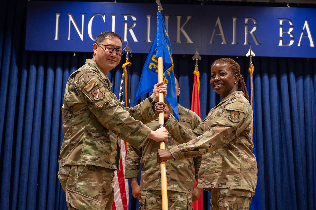 39th FSS Change of Command ceremony