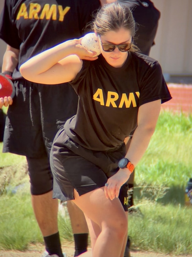 Sgt. Hayden getting ready for her next put.