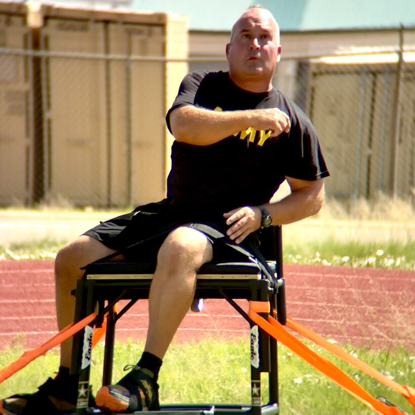 1st Sgt. Morango watching his disc fly after releasing it. Rumor has it that the disc still has not landed and is currently over Nevada.