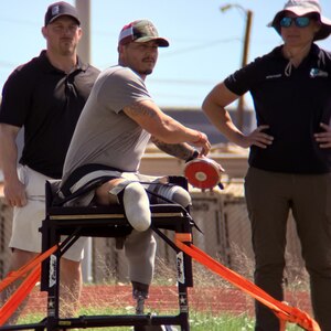 Retired Sgt. Jason Smith is looking for gold this year after grabbing the bronze in the 2024 Warrior Games at seated discus.