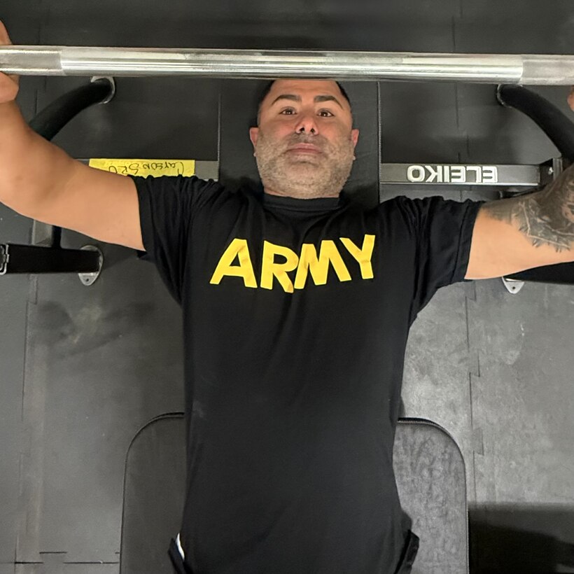 Cpt. Rivera prepping for his first lift of the day.