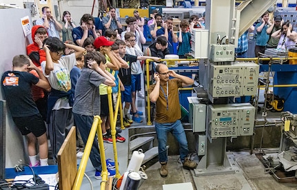 NUWC Division Newport employees, 250 children share in STEM demonstrations as part of Bring a Child to Work Day