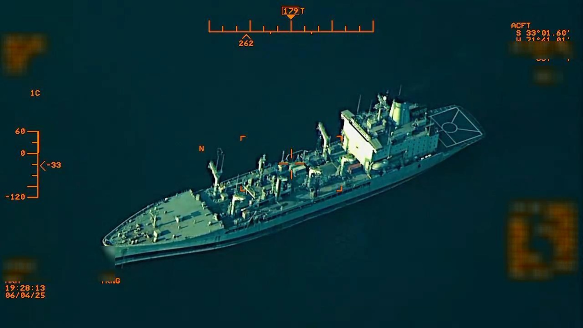A U-28A Draco from the 27th Special Operations Wing provides surveillance over a visit, board, search, and seizure training exercise involving Air Commandos, Chilean Special Forces, Navy Seals, and the Chilean Navy in Valparaiso, Chile, June 6, 2025, as part of exercise SOUTHERN STAR 25.