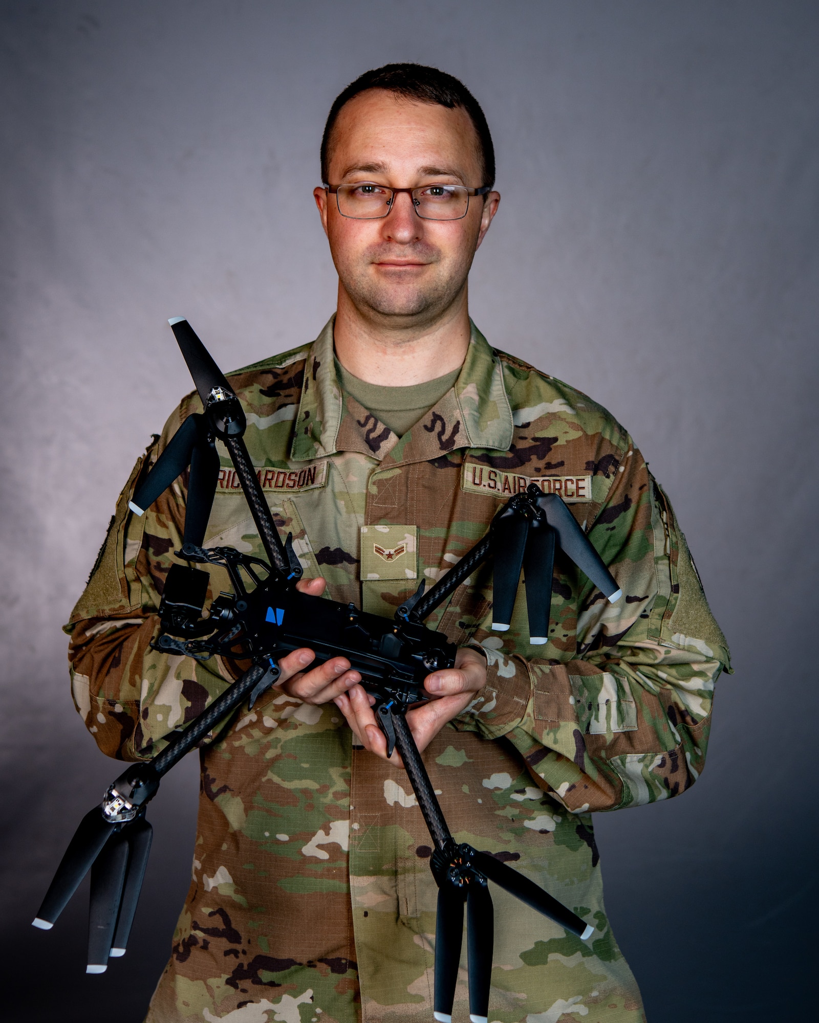 U.S. Air Force Airman 1st Class Richardson, a contracting specialist, poses for a photo at Whiteman Air Force Base, Missouri, April 30, 2025. Project Arc is a selective Air Force program focused on solving operational challenges. (U.S. Air Force photo by Senior Airman Bryce Moore)