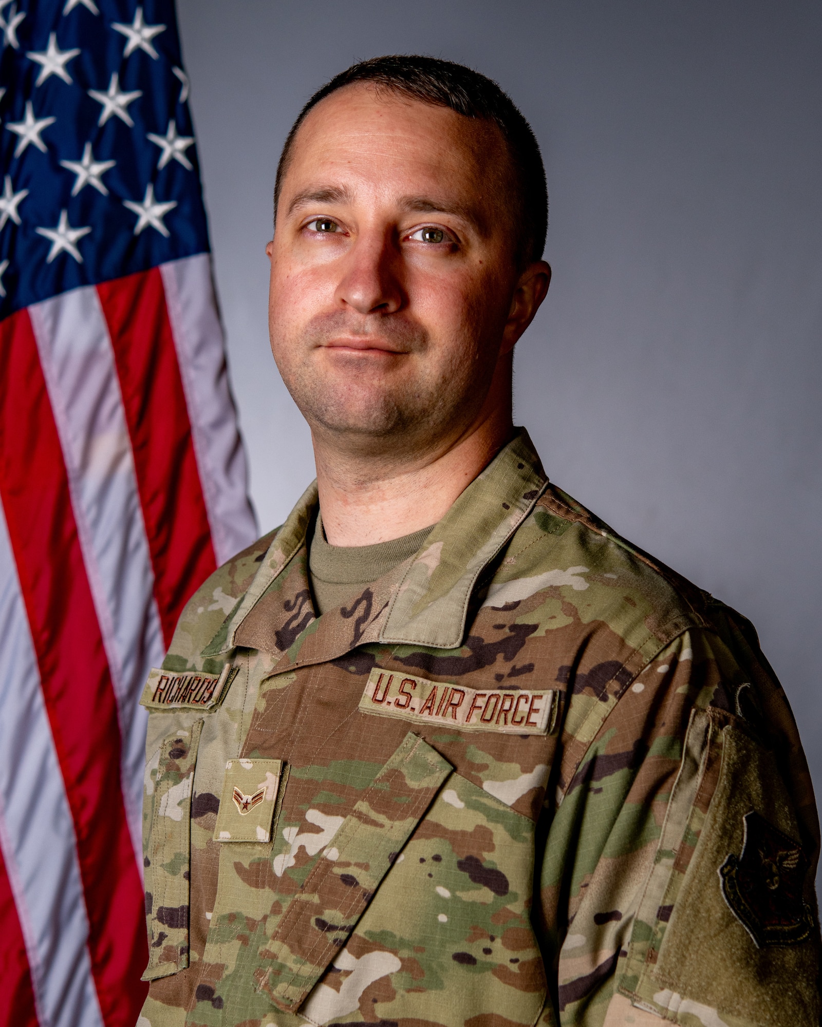 U.S. Air Force Airman 1st Class Richardson, a contracting specialist, poses for a photo at Whiteman Air Force Base, Missouri, April 30, 2025. Project Arc is a selective Air Force program focused on solving operational challenges. (U.S. Air Force photo by Senior Airman Bryce Moore)