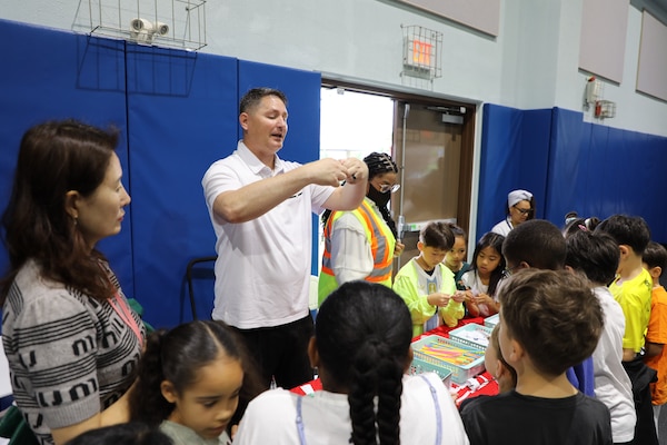 FED employees at a STEAM event at a local school on Camp Humphreys