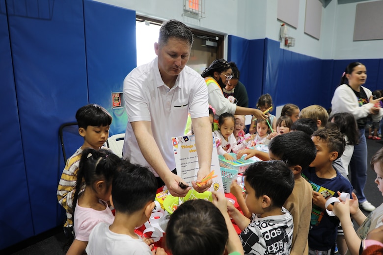 FED employees at a STEAM event at a local school on Camp Humphreys