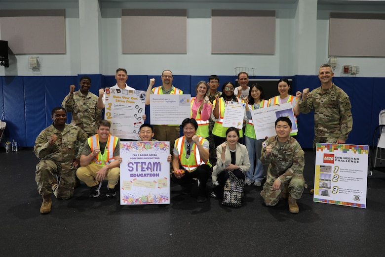 FED employees at STEAM Day event a local Camp Humphreys school.