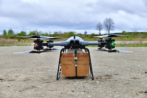 Drone-based blood resupply during Swift Response