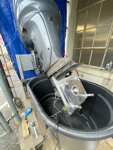 BLACKSBURG, Va. – The Outboard Motor Dynamometer system, which utilizes eddy current braking for energy dissipation, was tested at Naval Surface Warfare Center Dahlgren Division (NSWCDD) on April 9, 2024. (NSWCDD Photo)