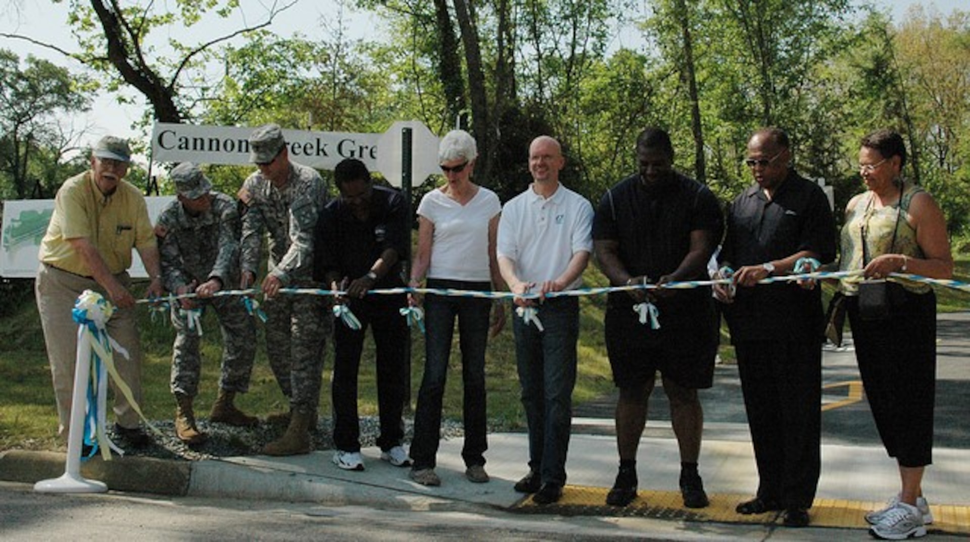 Virginia Guard Soldiers on hand as Cannon Creek Greenway project dedicated