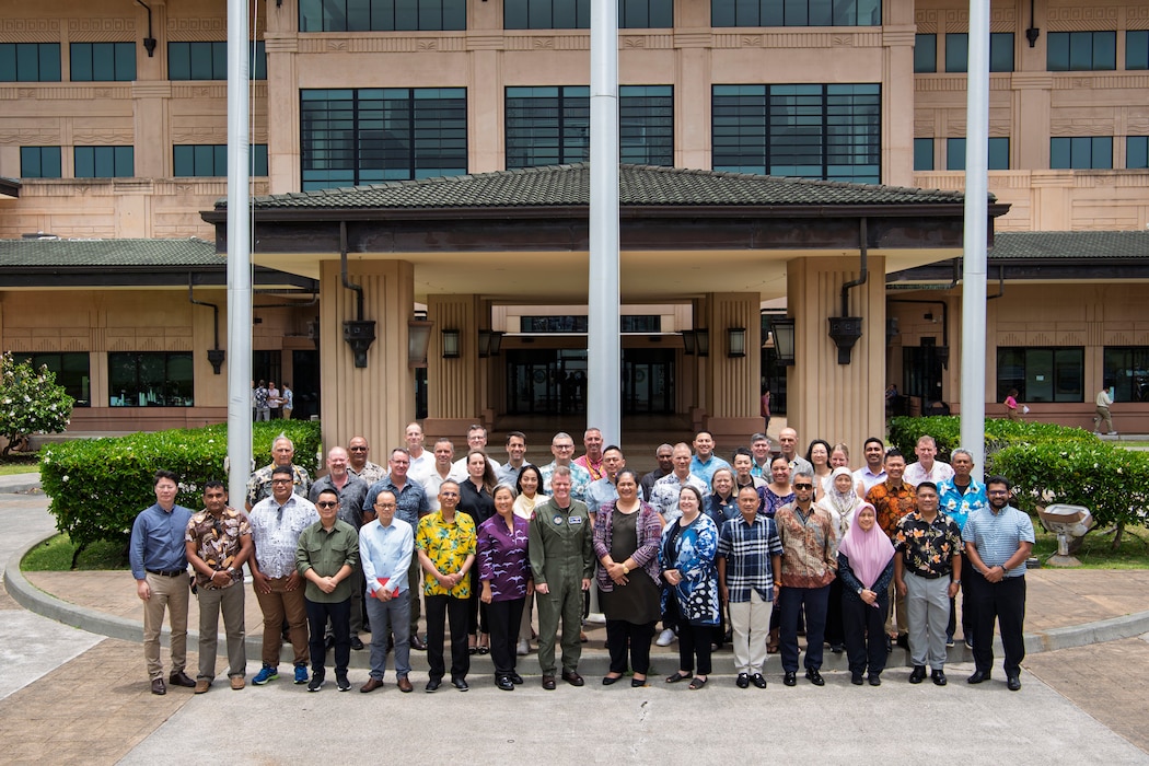 Adm. Samuel J. Paparo, commander of U.S. Indo-Pacific Command, hosted 40 senior U.S. and international military and civilian officials at USINDOPACOM headquarters on Camp H.M. Smith in Honolulu for the Daniel K. Inouye Asia-Pacific Center for Security Studies’ Transnational Security Cooperation Course 25-1, July 16, 2025.