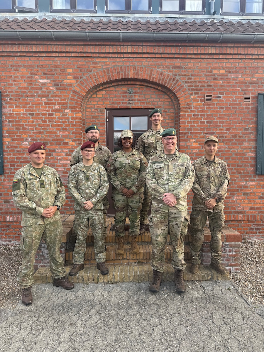 Senior Master Sgt. Erin Esquer, senior enlisted leader of the 624th Aeromedical Staging Squadron, participated in an international Military Reserve Exchange Program hosted by the Danish Home Guard, June 29 - July 6, 2025.