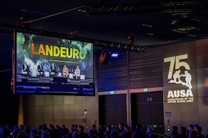 Leaders and defense industry experts participate in the “Magazine Depth Wins Wars: The Future of NATO’s Arsenal” panel at the LANDEURO Conference in Wiesbaden, Germany, July 16, 2025. LANDEURO brings together industry and Allies to shape and accelerate industrial resilience, strengthening NATO’s force posture and reinforcing global deterrence. LANDEURO is the launchpad, and USAREUR-AF is the test bed for joint transformation.