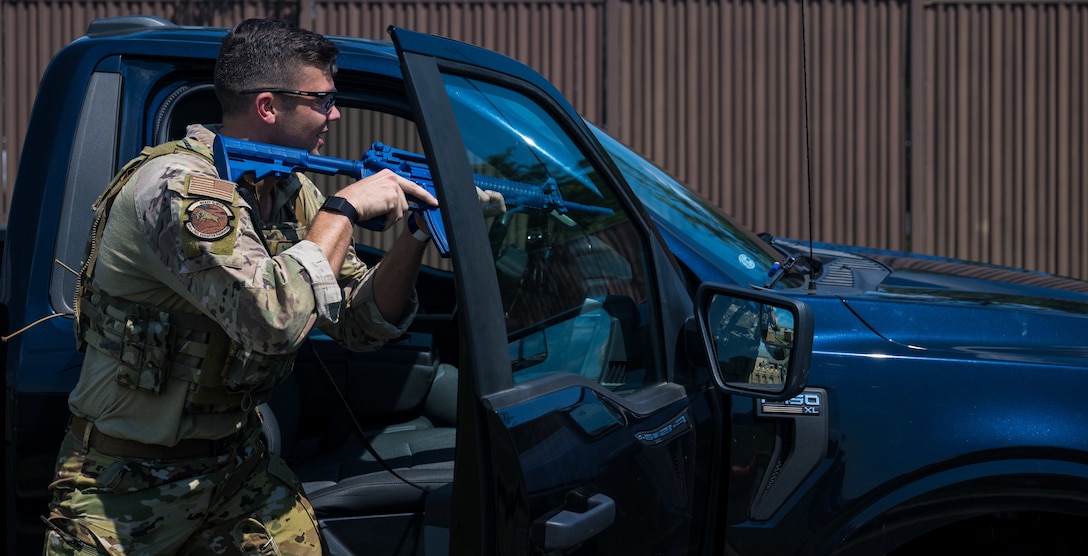 Capt. Brennan Bosworth, participates in the individual movement techniques exercise.
