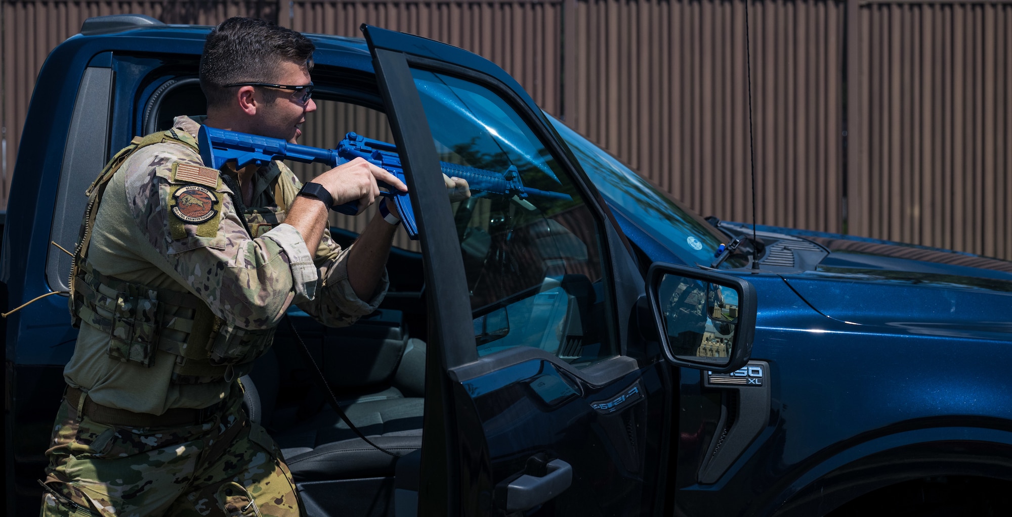 Capt. Brennan Bosworth, participates in the individual movement techniques exercise.