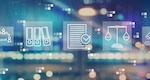 Compliance theme with blurred city abstract lights background