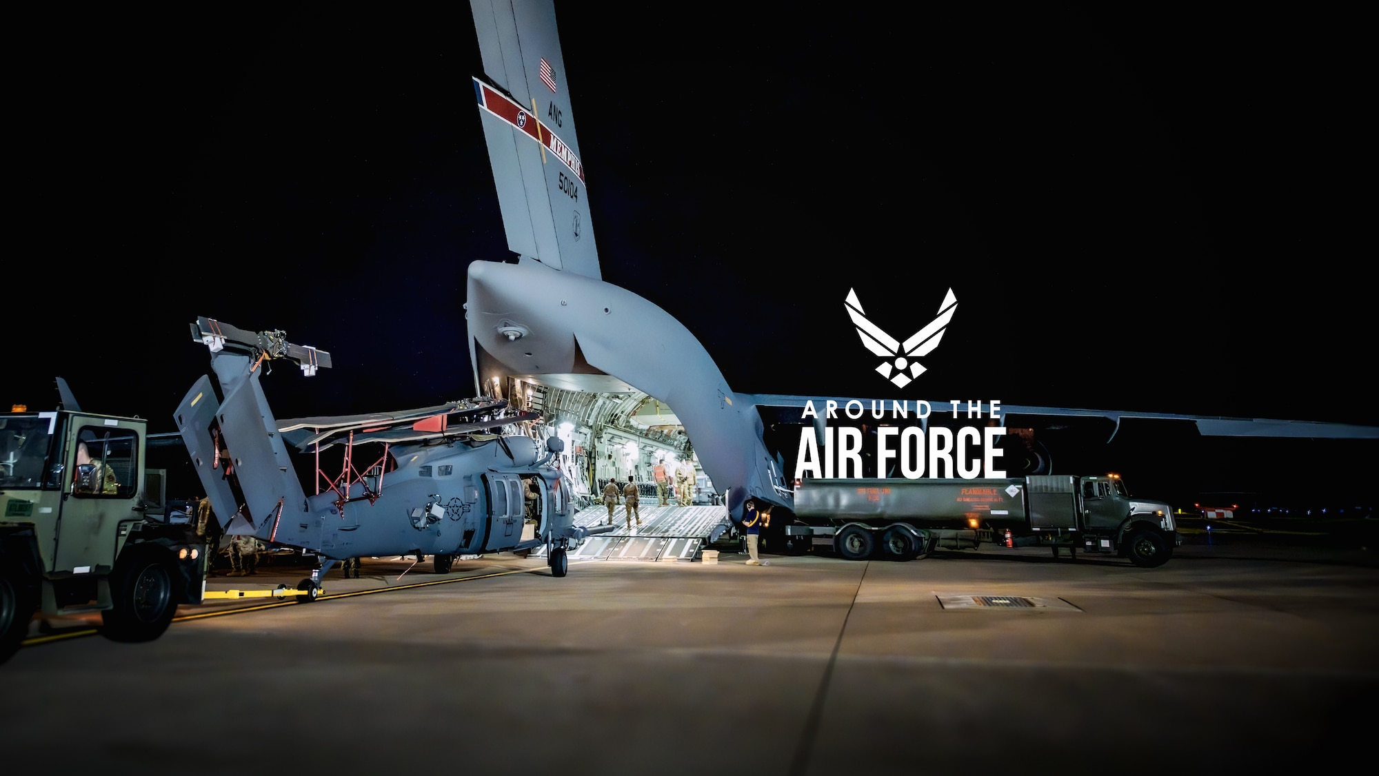 Flight line full of vehicles
