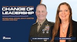 Change of Leadership graphic with pictures of Marine Corps Lt. Gen. Greg Masiello, the agency’s former director, and Sonya Ebright, DCMA's new acting director.