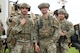 (From left to right) Airman 1st Class Justin Hampton Airman 1st Class Benjamin Eickhoff and Senior Airman George Torres of the 91st Missile Security Operations Squadron defenders pose for a picture at Minot Air Force Base, North Dakota, July 11, 2025. The Airmen served as a part of the convoy during the Bully Vigilance 25-1 exercise, used to prepare defenders for any outside threats.
