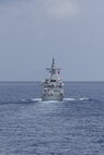 The first-in-class Philippine Navy (PN) guided-missile frigate BRP Miguel Malvar (FFG-06) conduct flight operations during a photo exercise with the Arleigh Burke-class guided-missile destroyer USS Curtis Wilbur (DDG 54) in the South China Sea, July 16, 2025.