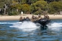 U.S. Marines with Baker Company, Battalion Landing Team 1st Battalion, 7th Marine Regiment, 31st Marine Expeditionary Unit, conduct shore-to-ship movement utilizing the Enhanced Combat Rubber Reconnaissance Craft as a part of exercise Talisman Sabre 25, in the Coral Sea, July 14, 2025.