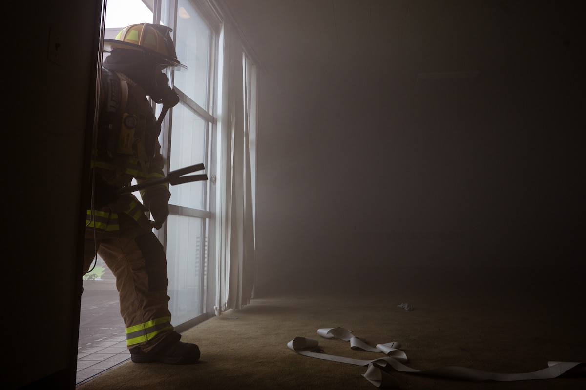 169th CES firefighters complete structure fire training at Yokota