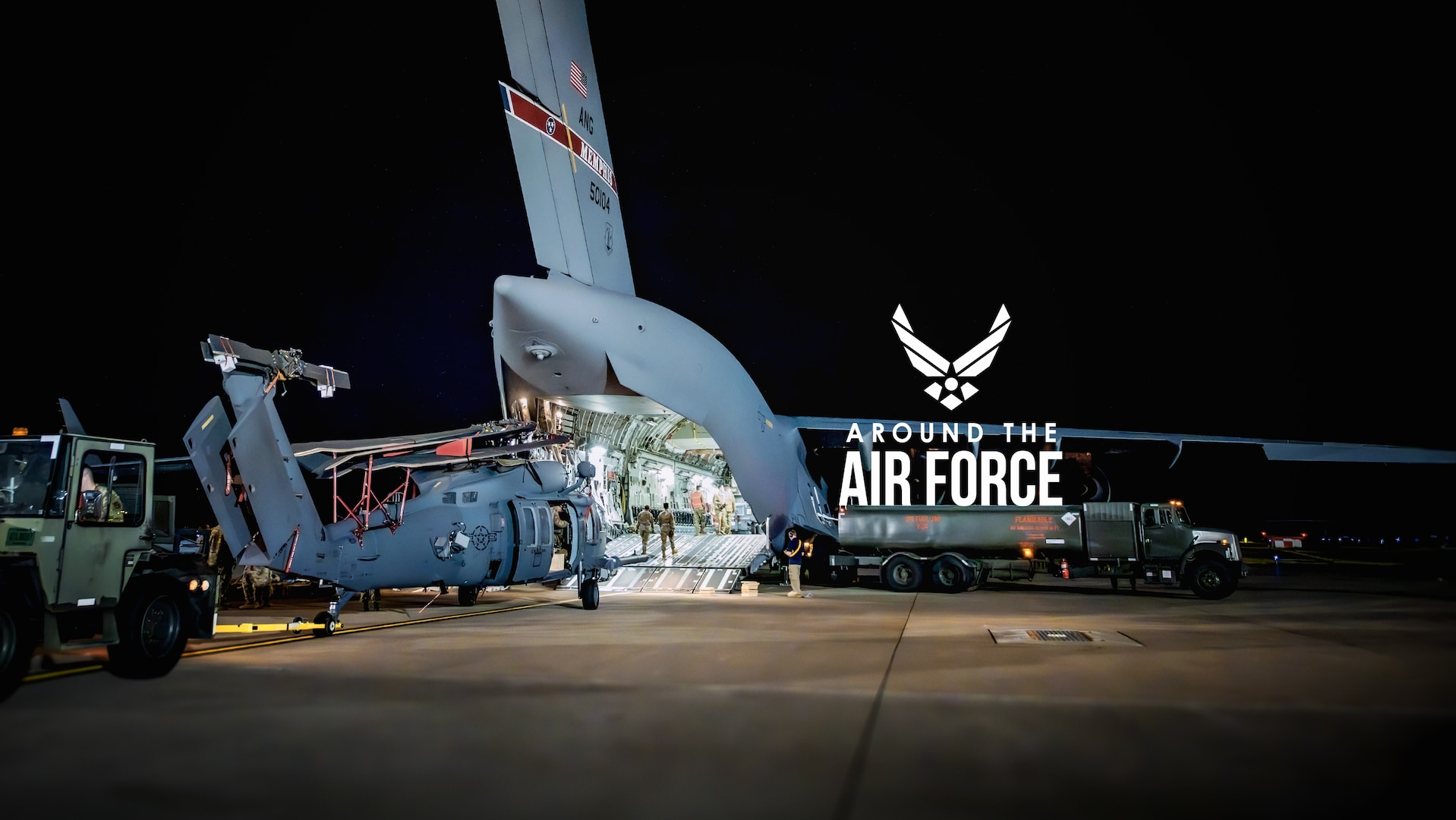 Flight line full of vehicles