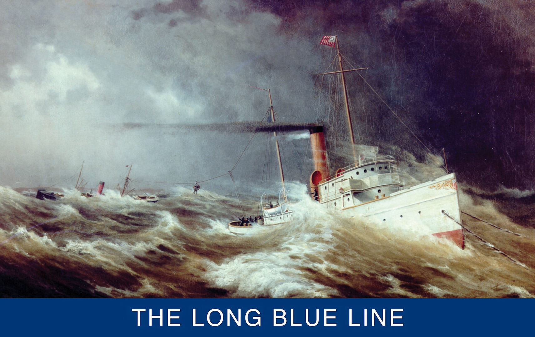 Painting of the Revenue Cutter Snohomish rescuing the lumber steamer Nika in 1923 off the Washington Coast. (U.S. Coast Guard Collection)