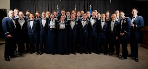 U.S. Air Force and Singaporean pilots from graduating class 25-12 pose for a group photo at Laughlin Air Force Base, Texas, July 17, 2025.  Class 25-12 consisted of 28 students from the United States and Singapore. (U.S. Air Force photo by Airman 1st Class Darryl Keith.)