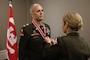 Military officer speaking