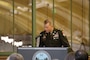 Military officer speaking