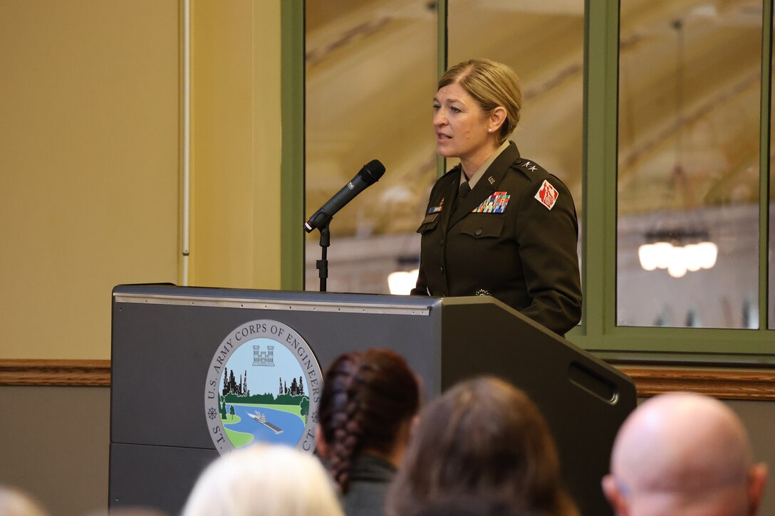 Military officer speaking