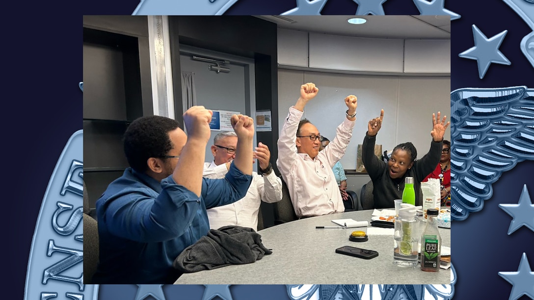 People celebrate during game
