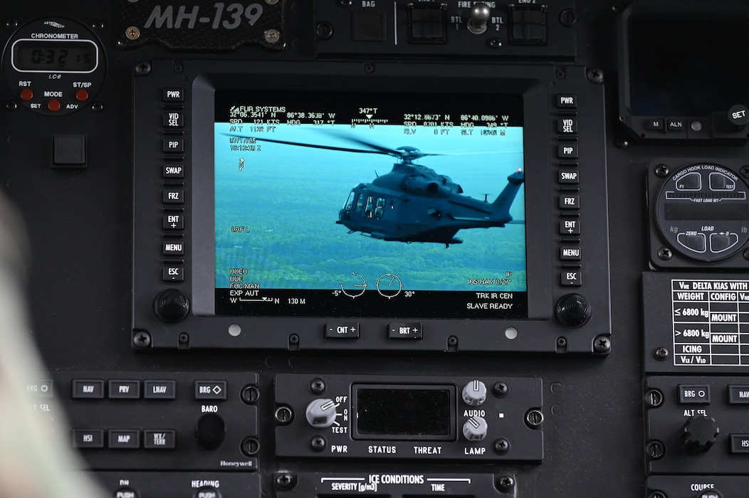 a helicopter flying