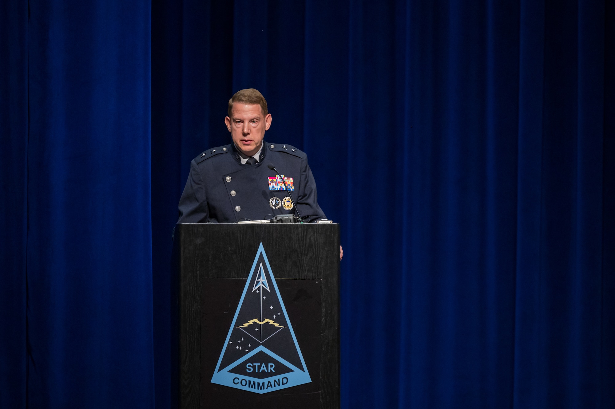 Man at podium