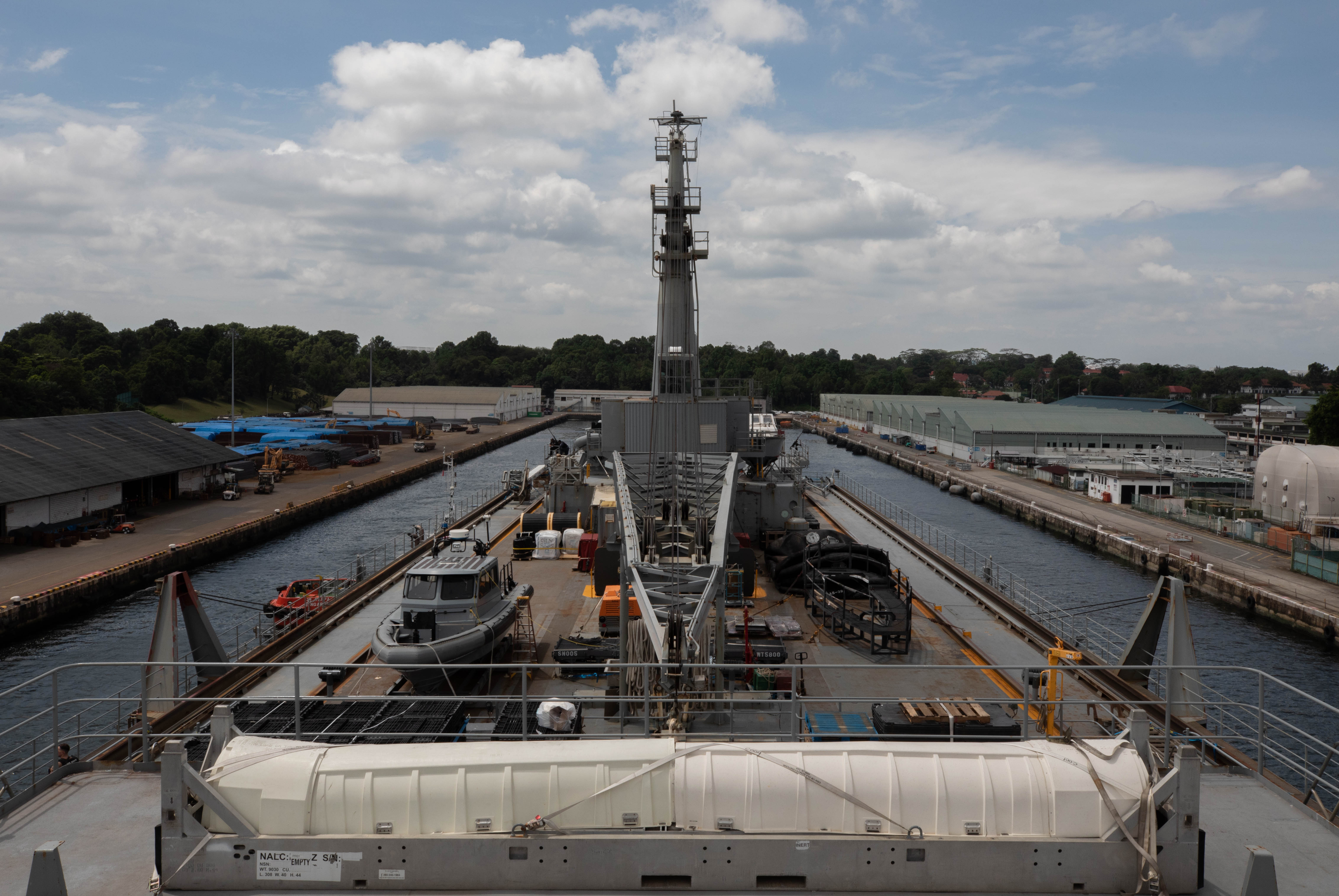 Emory S. Land arrives in Singapore