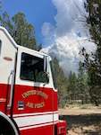 Kingsley Field Fire department responds to the Elk Fire, July 09, 2025. The crew was on the scene for over 10 hours. (Courtesy photo from Kingsley Fire Dept.)