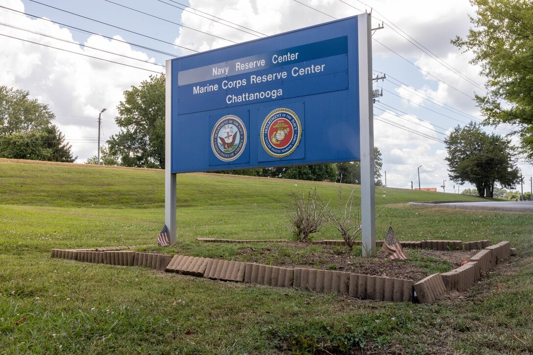 Navy Reserve Center Chattanooga, took part in the incident of fallen five Chattanooga, Tennessee, July 16th, 2025. NRC Chattanooga provides training, administrative support, and readiness resources for Navy Reserve personnel. The center plays a vital role in preparing reservists for mobilization and supporting Navy operations both locally and globally. (U.S. Marine Corps photo by Lance Cpl. Edward Spears)