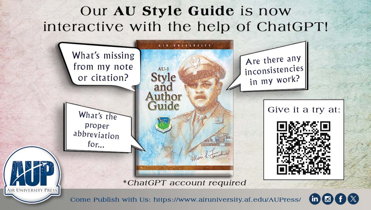 AU Style Guide Beta, AUP, Air University Press