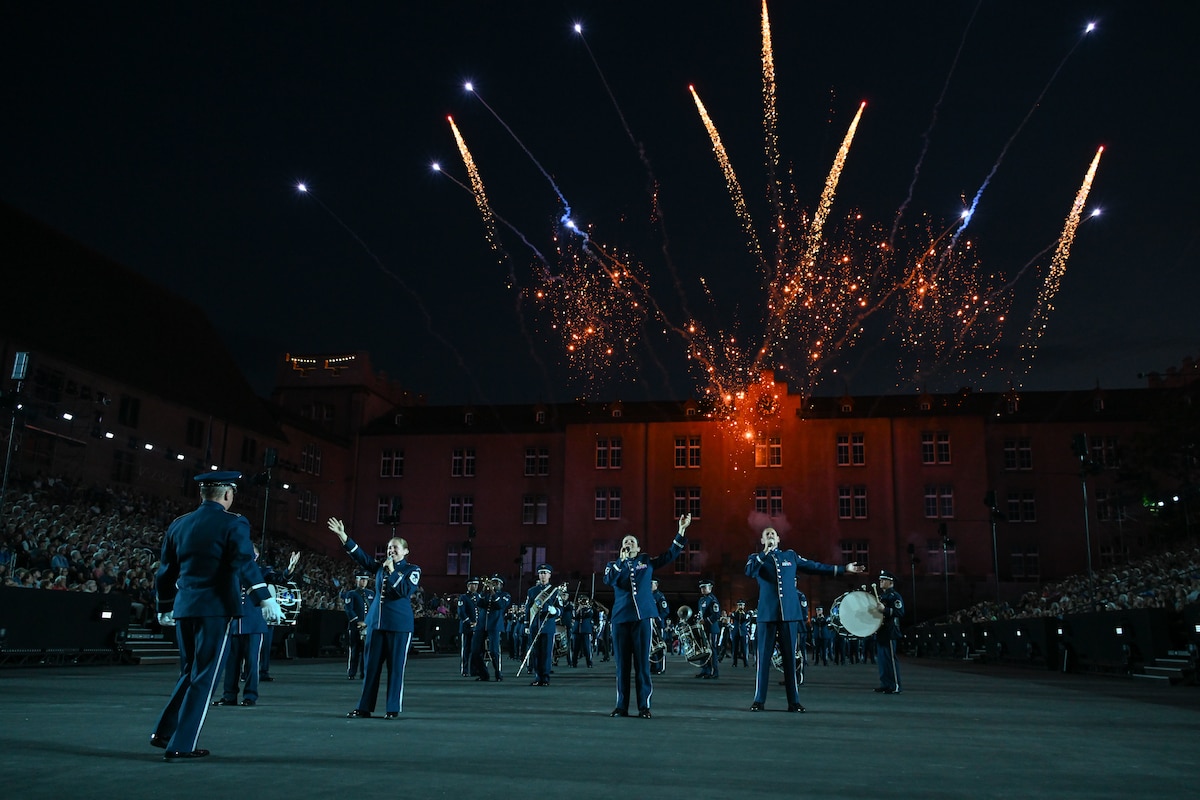 us air force band and honor guard perform in switzerland