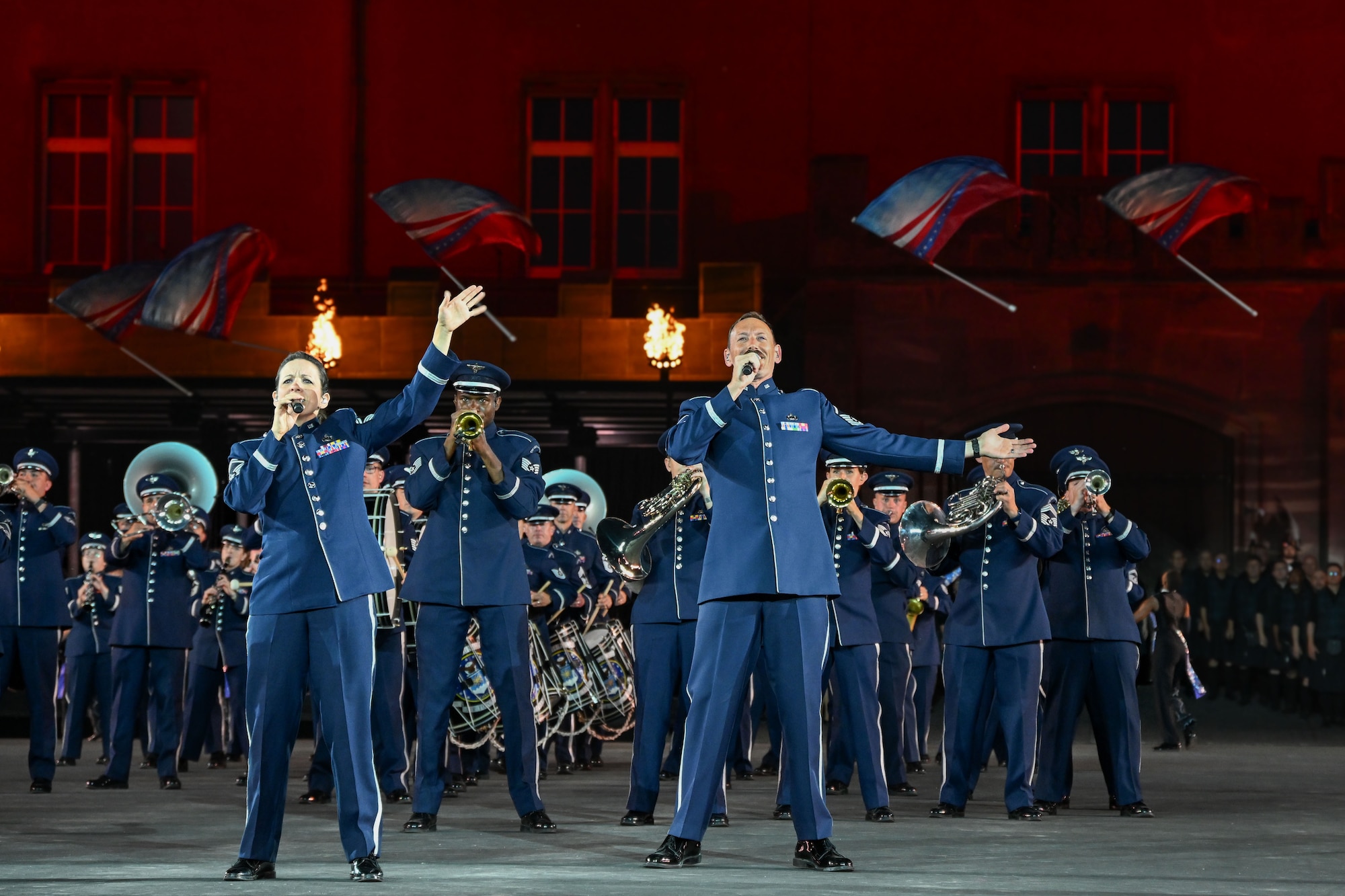 us air force band and honor guard perform in switzerland