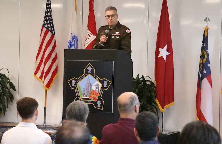 Man speaking from podium