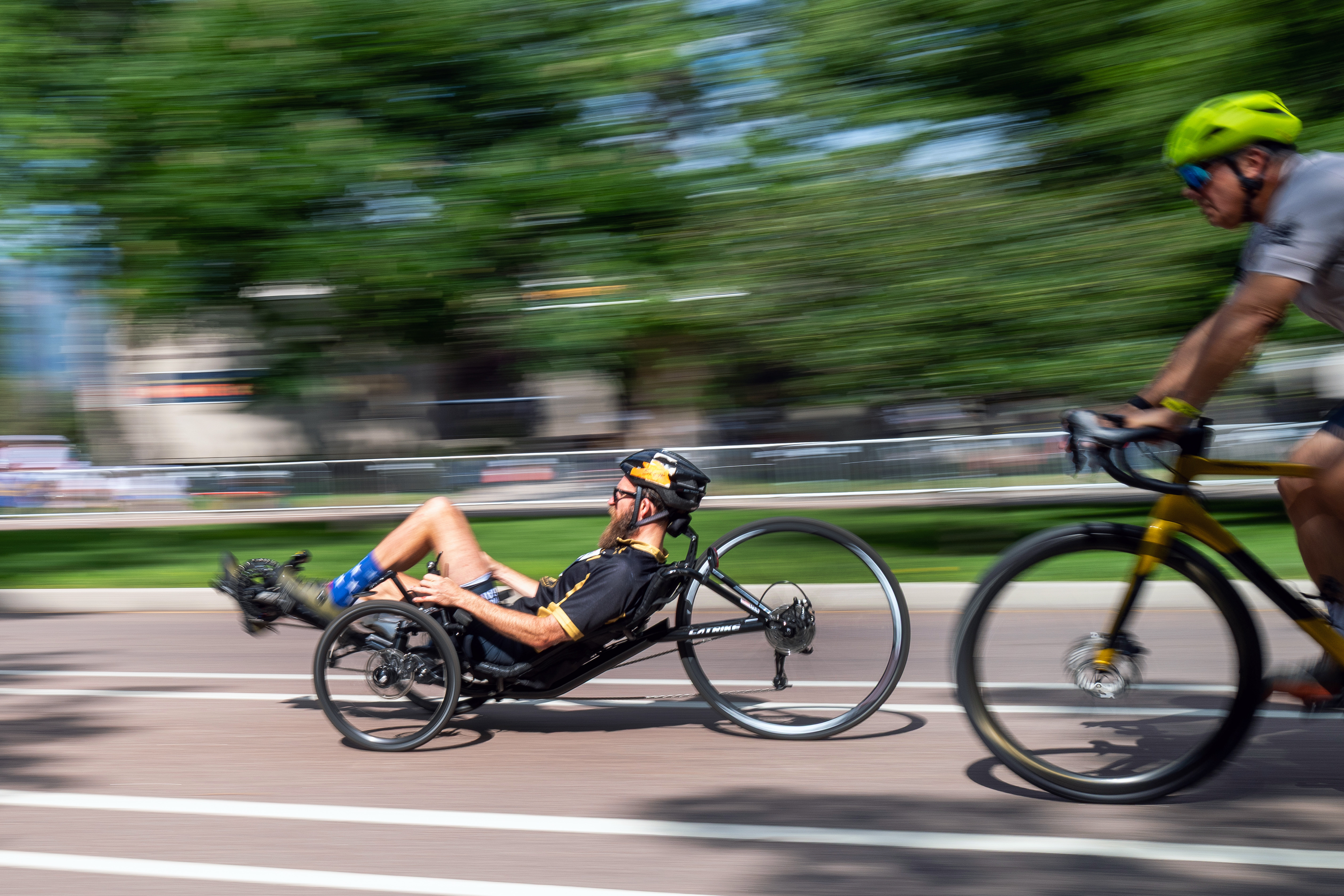 Speedy Wheels - Athletes participate in the cycling event during the DOD Warrior Games in Colorado Springs, Colo., July 19, 2025.