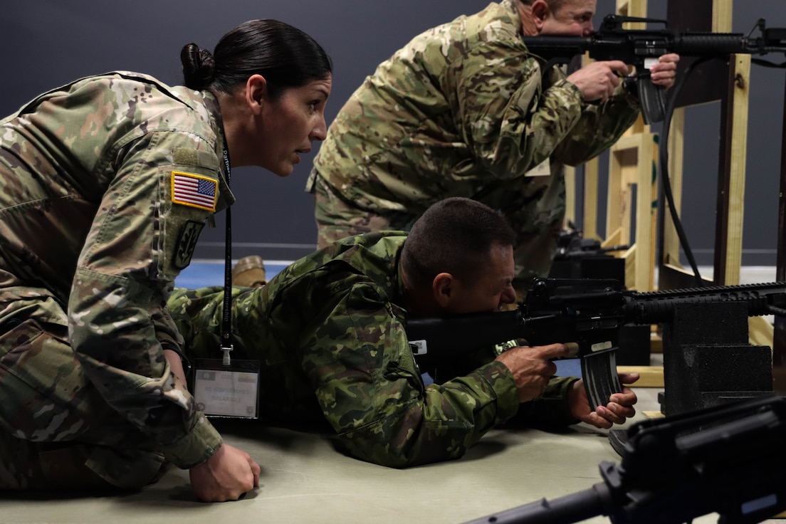 Ecuadorian leaders visit Kentucky National Guard as a part of the State Partnership Program on March 28, 2022, in Frankfort, Kentucky.