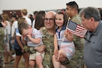 Soldiers from the Oregon Army National Guard's 41st Infantry Brigade Combat Team (IBCT) returned home July 19, 2025, following a successful year-long deployment to Kosovo as part of the NATO-led Kosovo Force (KFOR) mission. The members were enthusiastically greeted by friends and family as they made their way into the Camp Withycombe gymnasium in Happy Valley, Oregon.