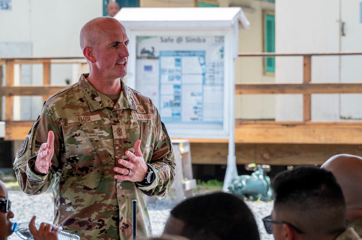 Chief Master Sgt. of the Air Force David Flosi answers questions